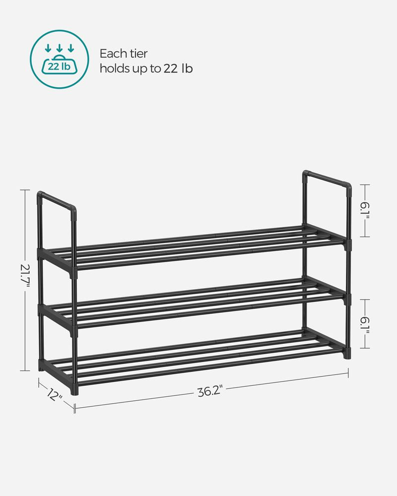 Metal Shoe Rack – Multi Tier Storage – Entryway & Closet Organizer