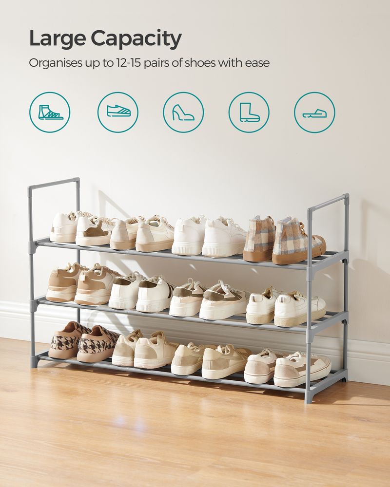Metal Shoe Rack – Multi Tier Storage – Entryway & Closet Organizer