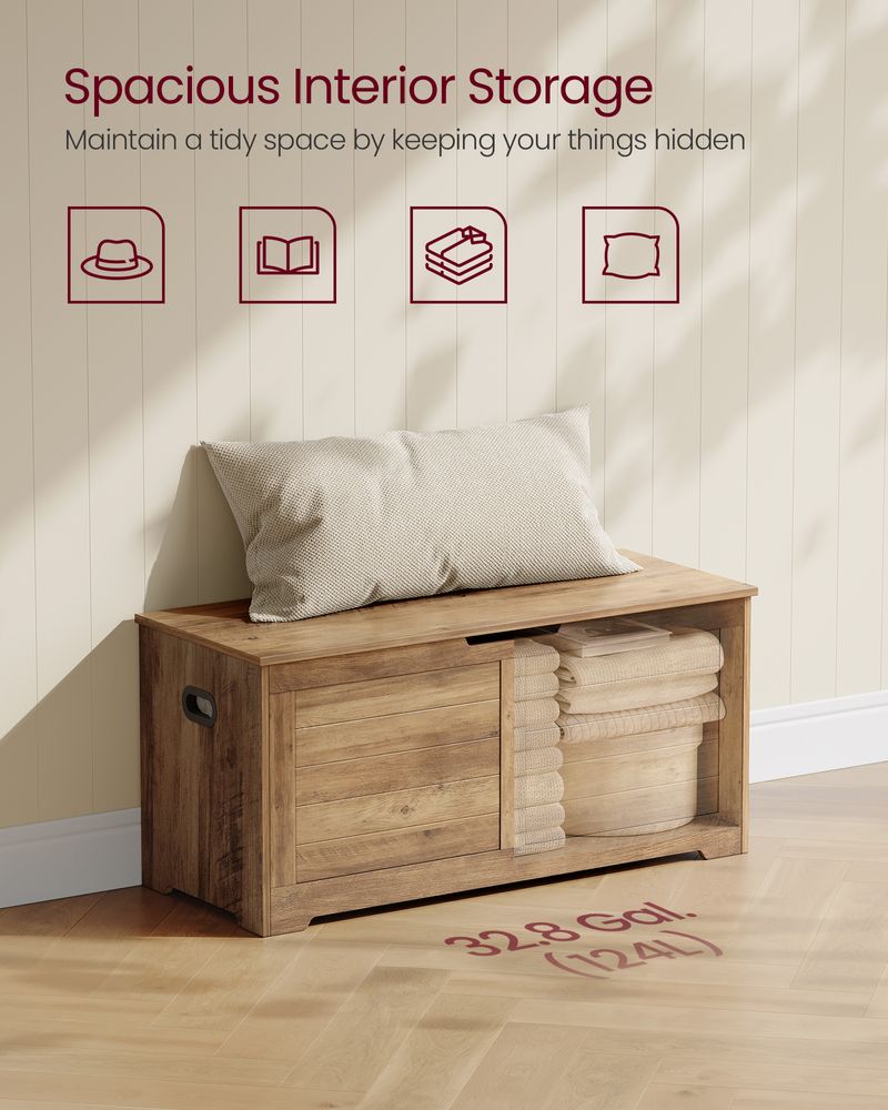 Storage Chest - With 2 Safety Hinges - Multi Purpose Storage