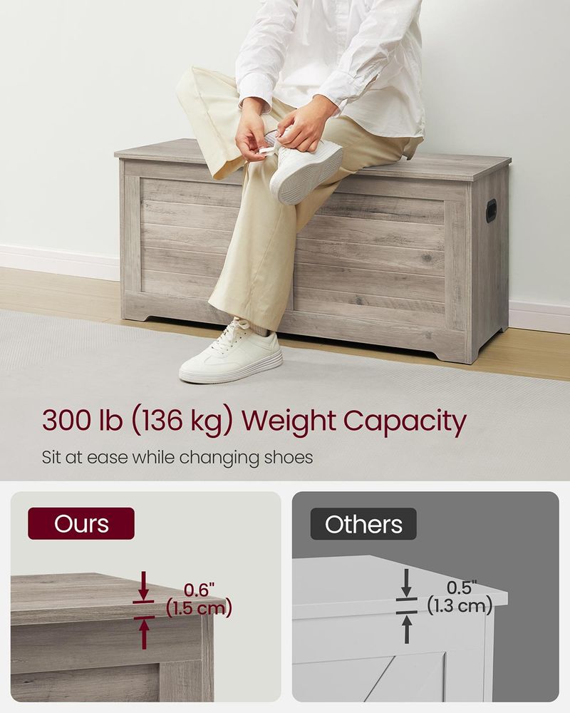 Storage Chest - With 2 Safety Hinges - Multi Purpose Storage