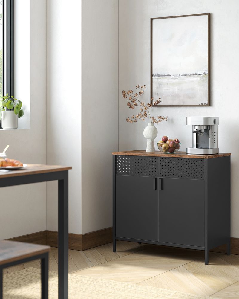 Storage Sideboard - Buffet Table - Adjustable Shelves Cabinet