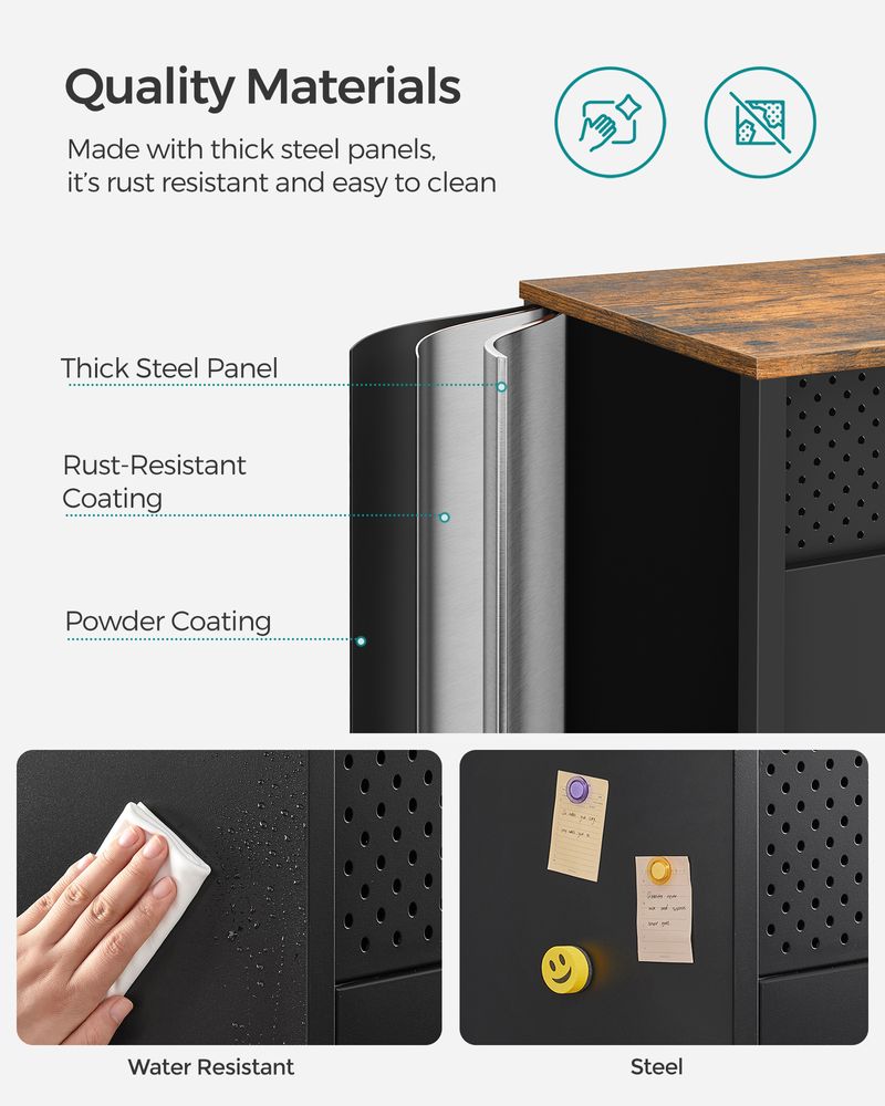 Storage Sideboard - Buffet Table - Adjustable Shelves Cabinet