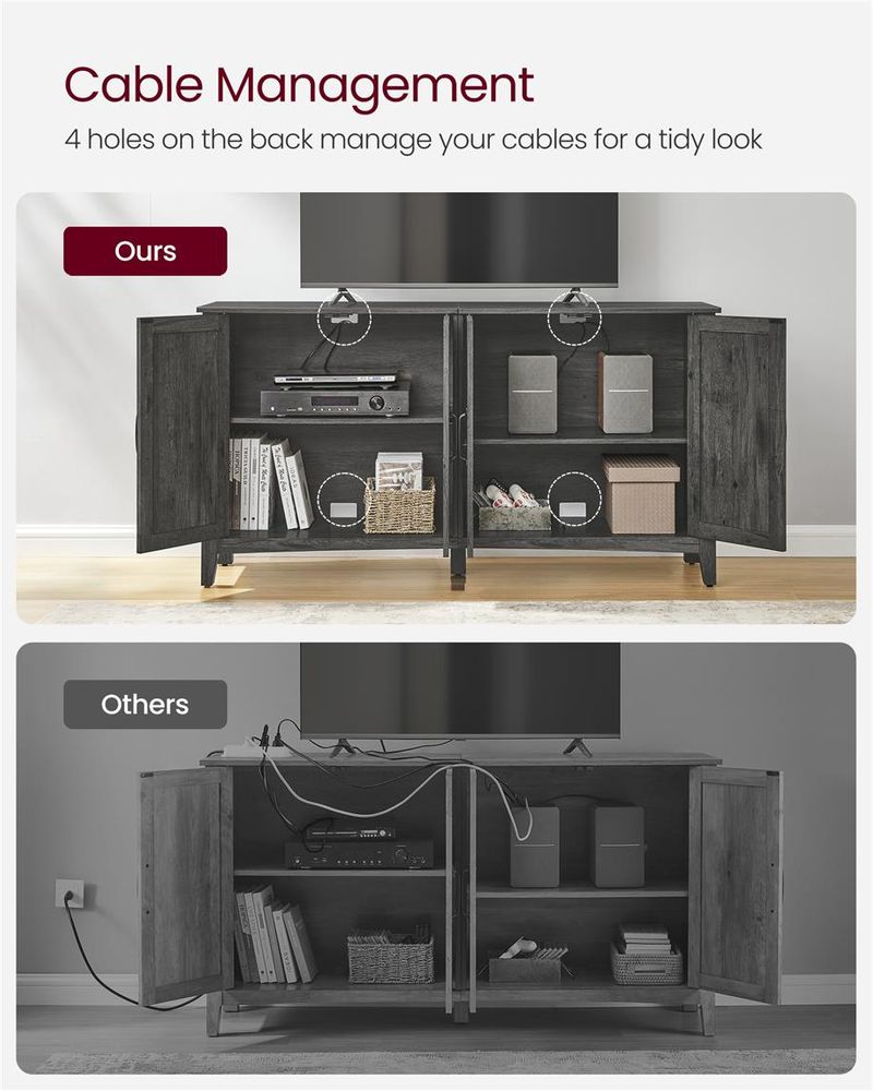 Buffet Storage Cabinet - Farmhouse Style - Adjustable Shelves