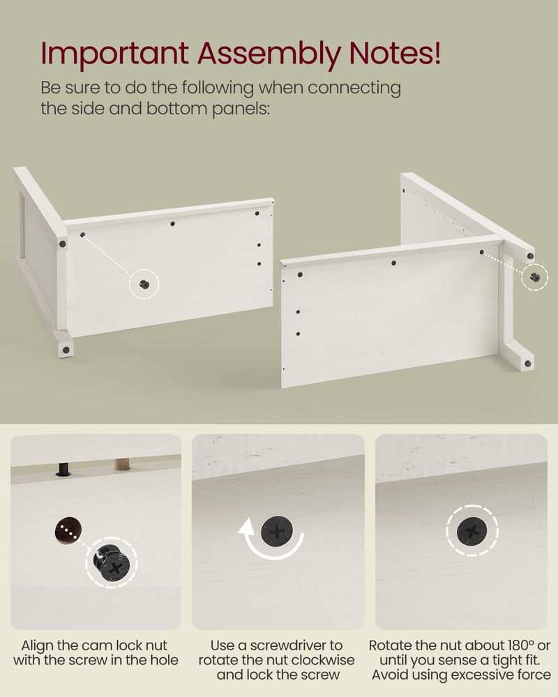 Buffet Storage Cabinet - Farmhouse Style - Adjustable Shelves