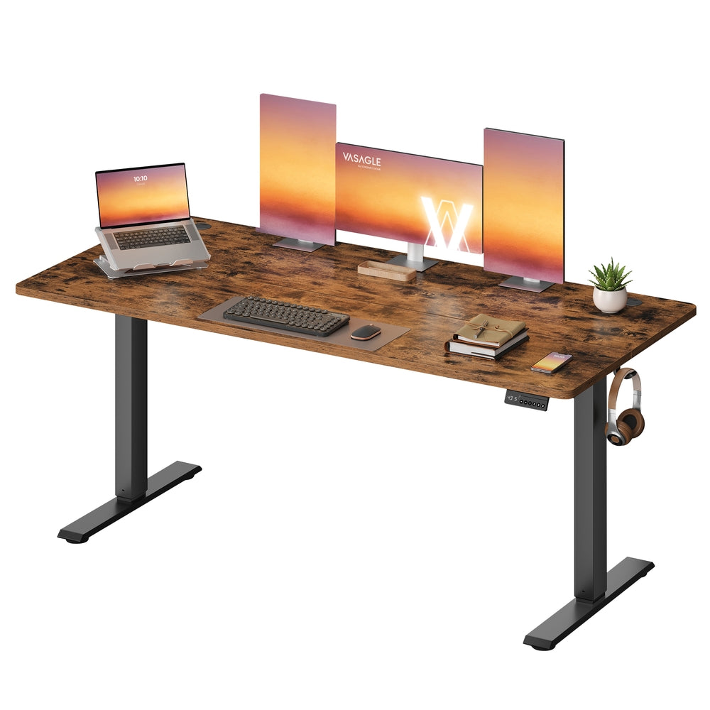 Standing Desk – Electric Height Adjustable – Memory Presets & Hooks