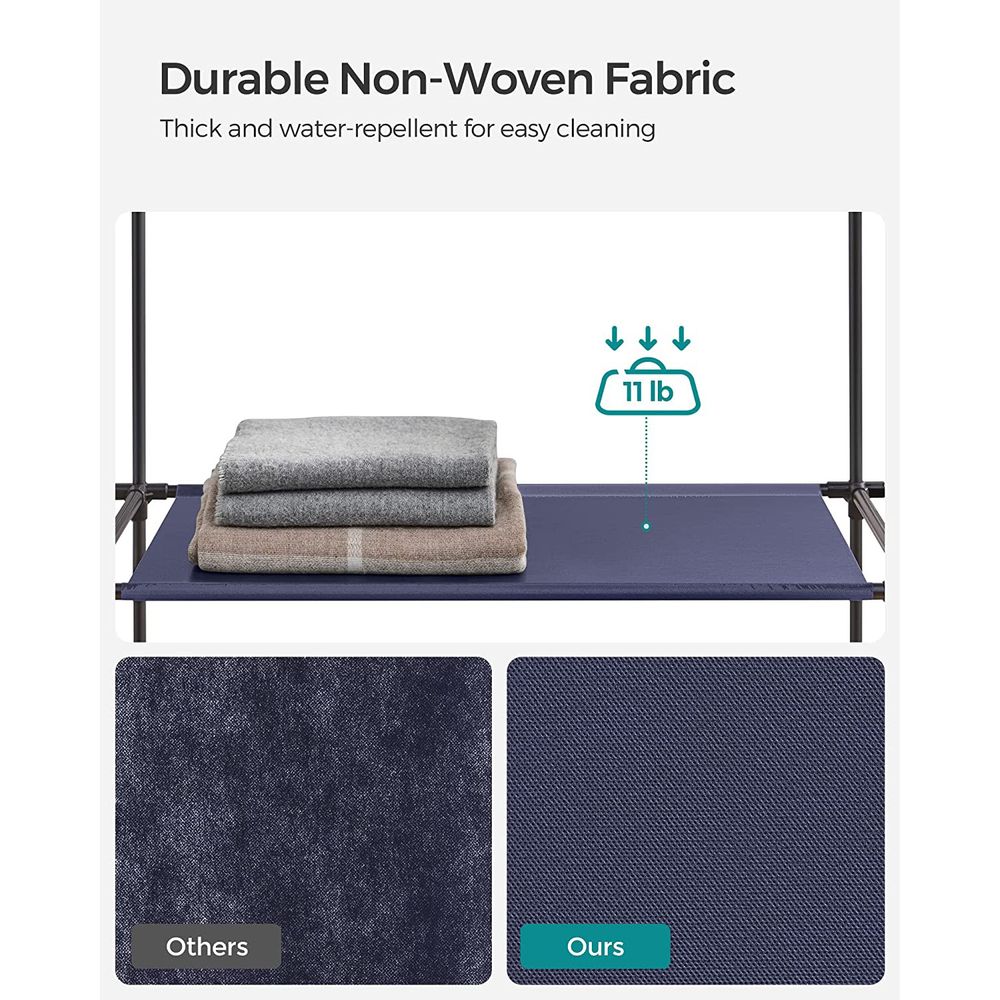 Closet Wardrobe Organizer - Non Woven Fabric Cover - Shelves
