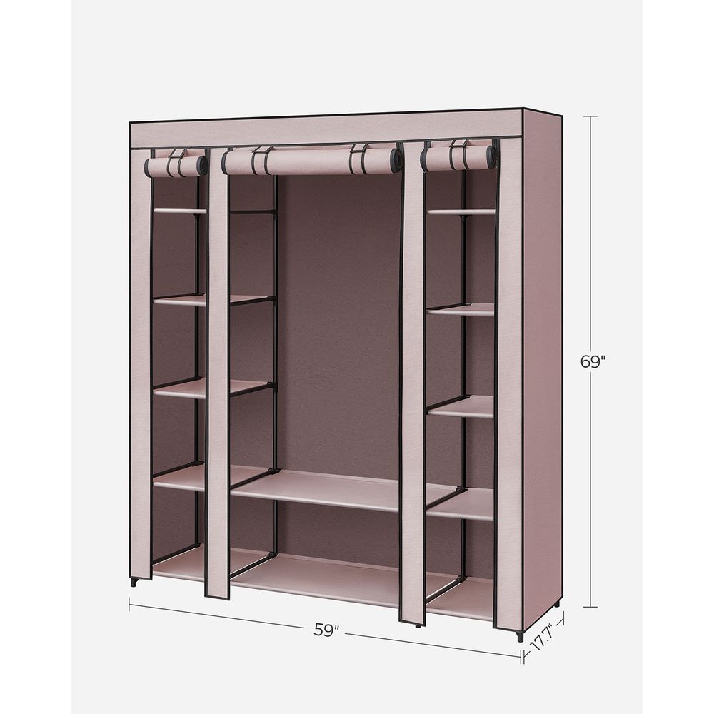 Closet Wardrobe Organizer - Non Woven Fabric Cover - Shelves