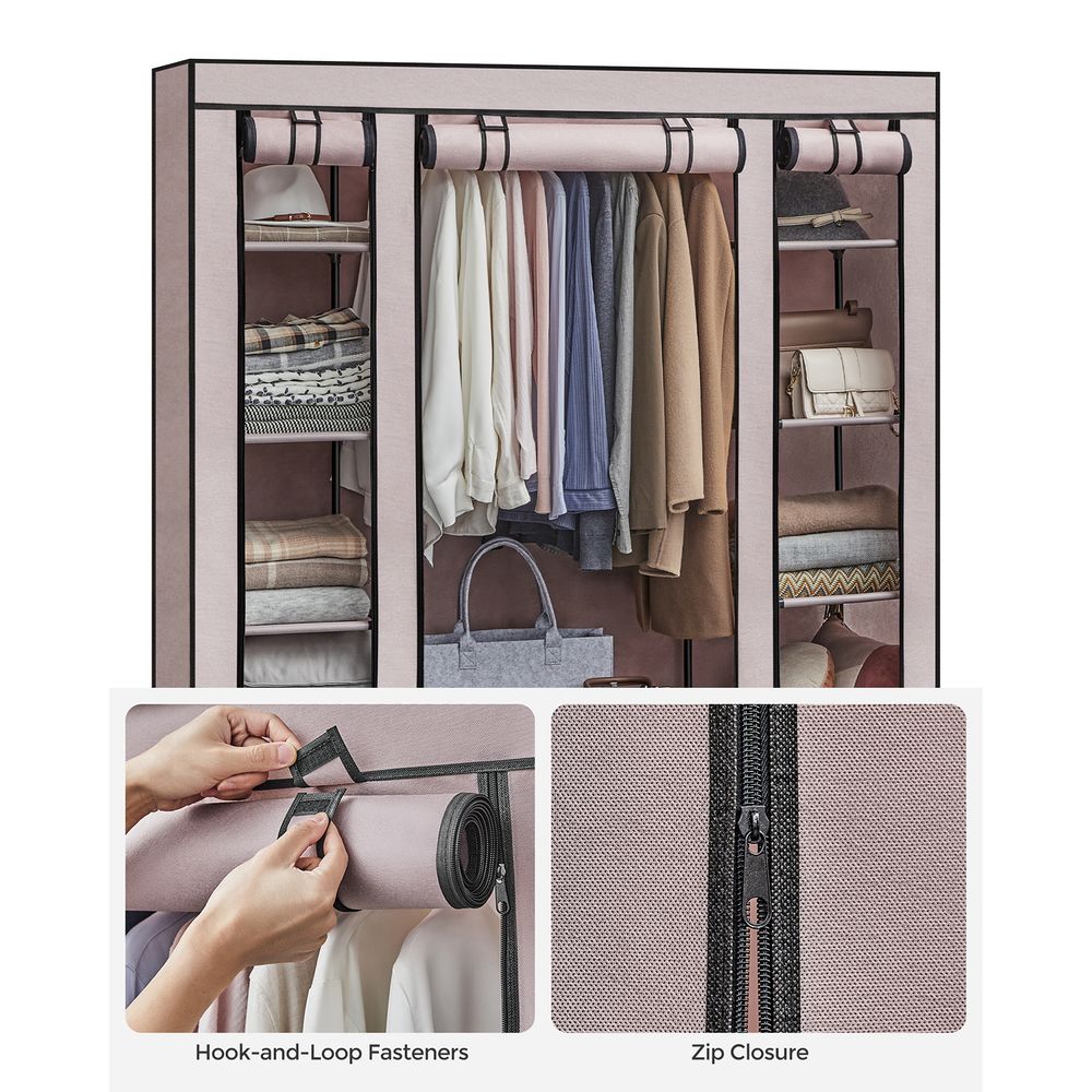 Closet Wardrobe Organizer - Non Woven Fabric Cover - Shelves