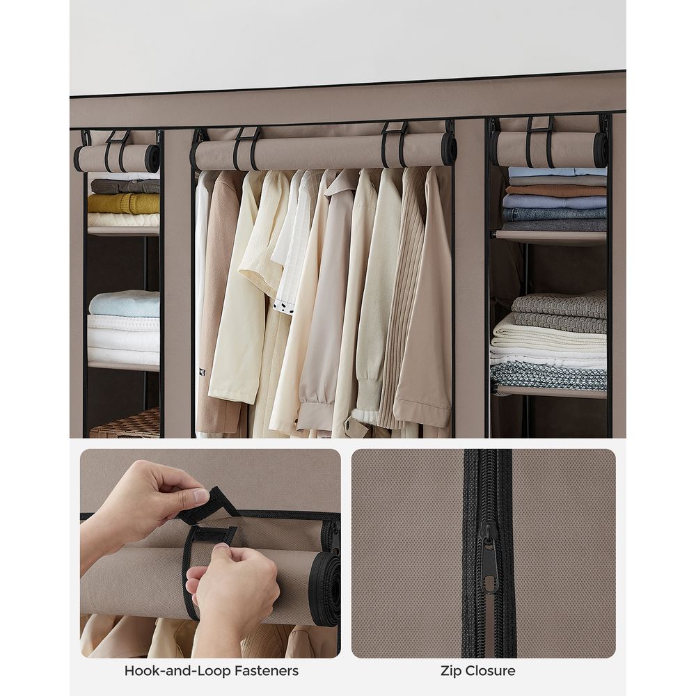 Closet Wardrobe Organizer - Non Woven Fabric Cover - Shelves