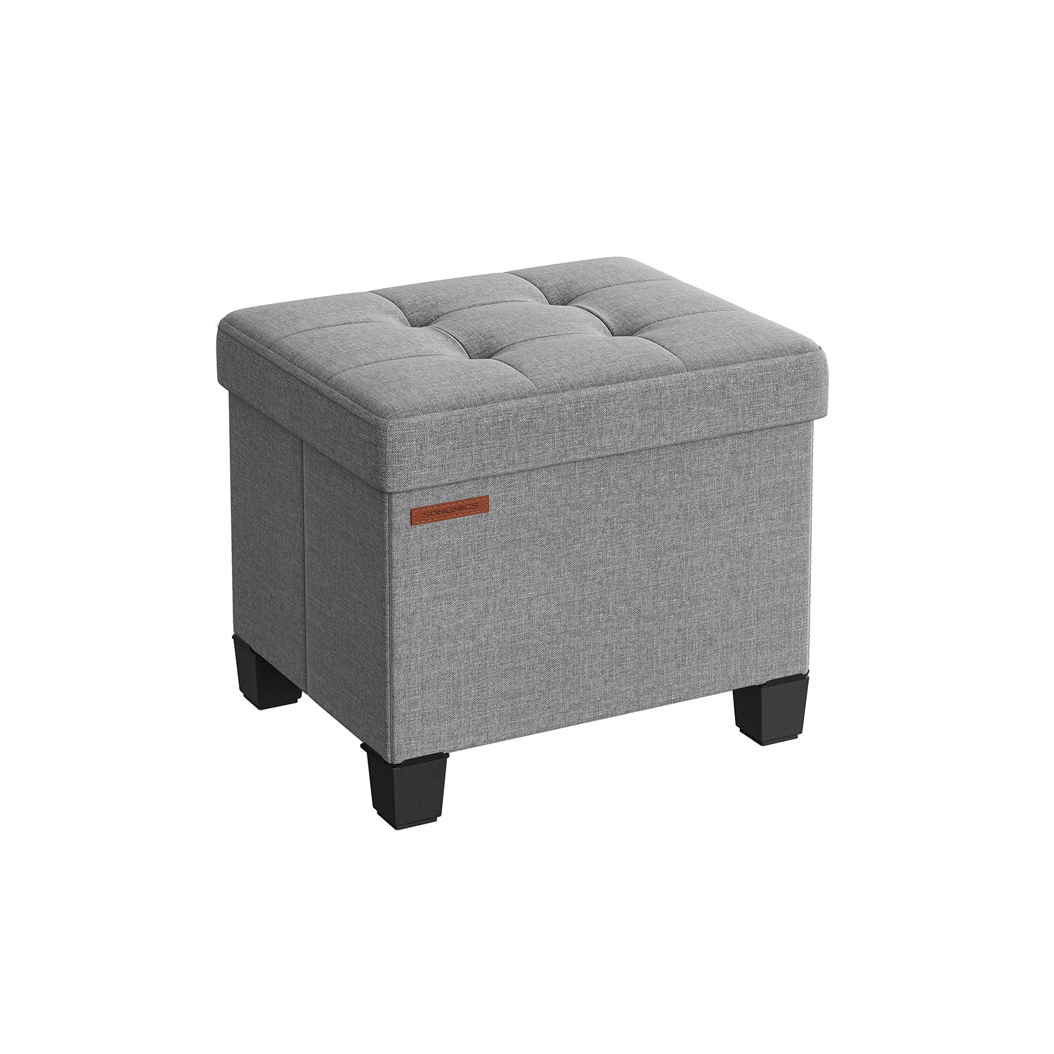 Small Storage Ottoman Footrest - With Legs - Folding Design