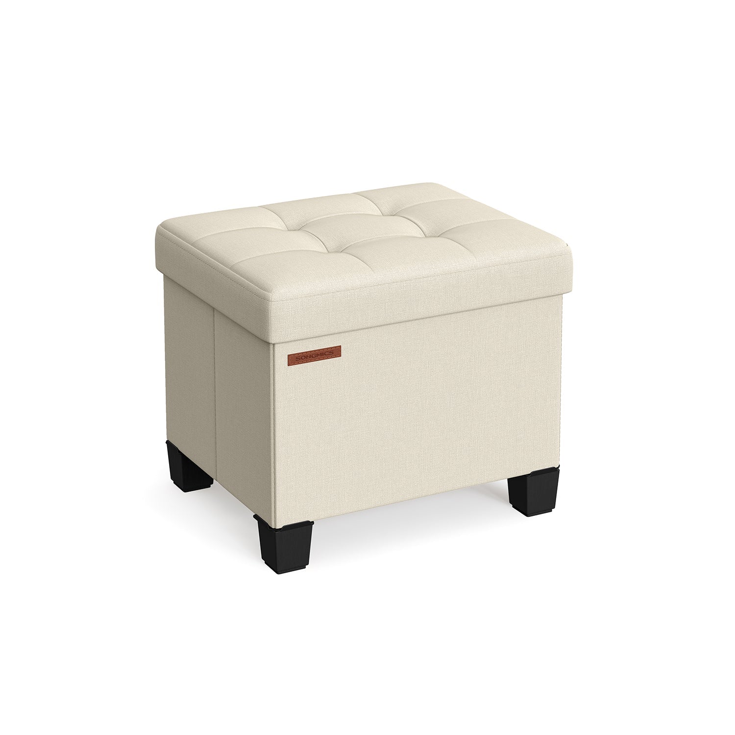 Small Storage Ottoman Footrest - With Legs - Folding Design