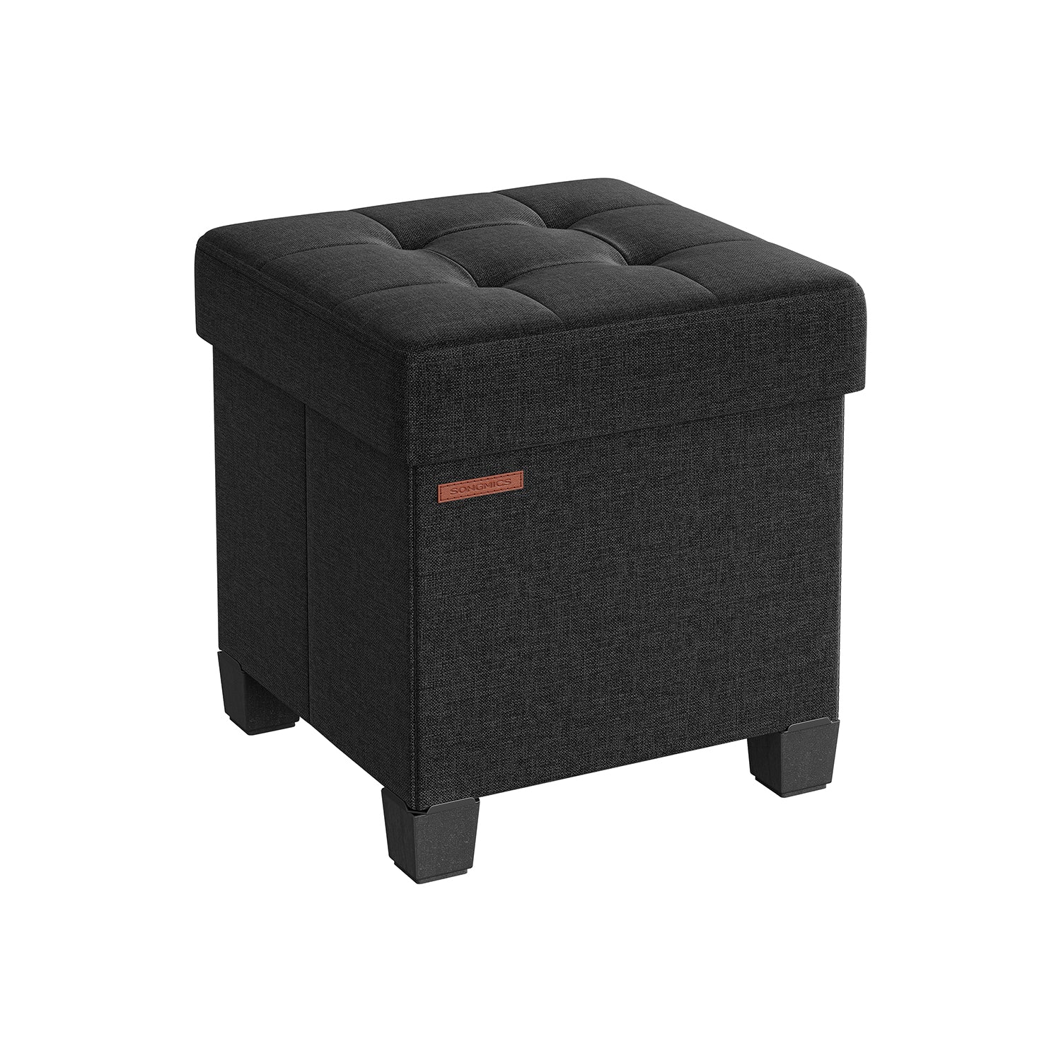 Small Storage Ottoman Footrest - With Legs - Folding Design