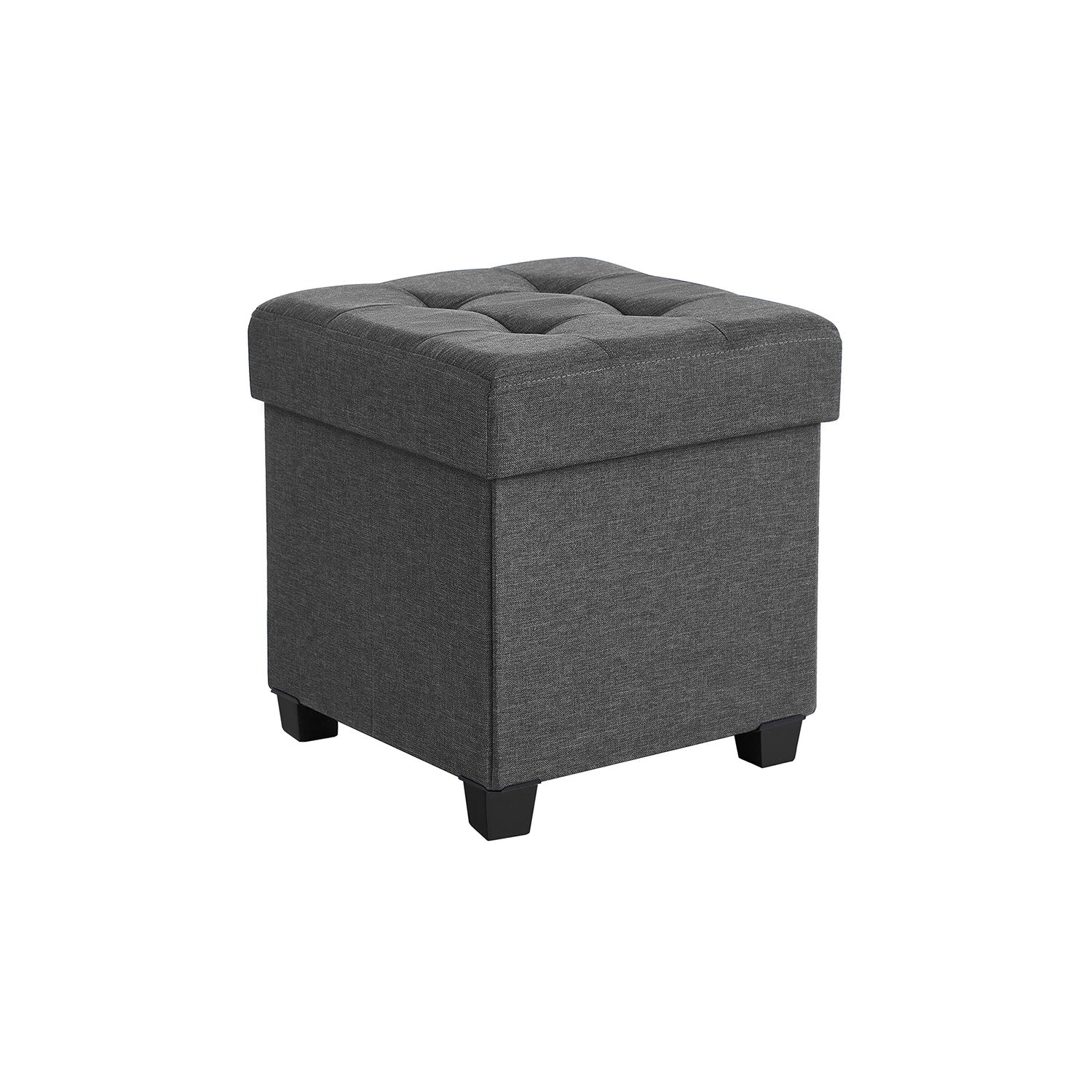 Small Storage Ottoman Footrest - With Legs - Folding Design