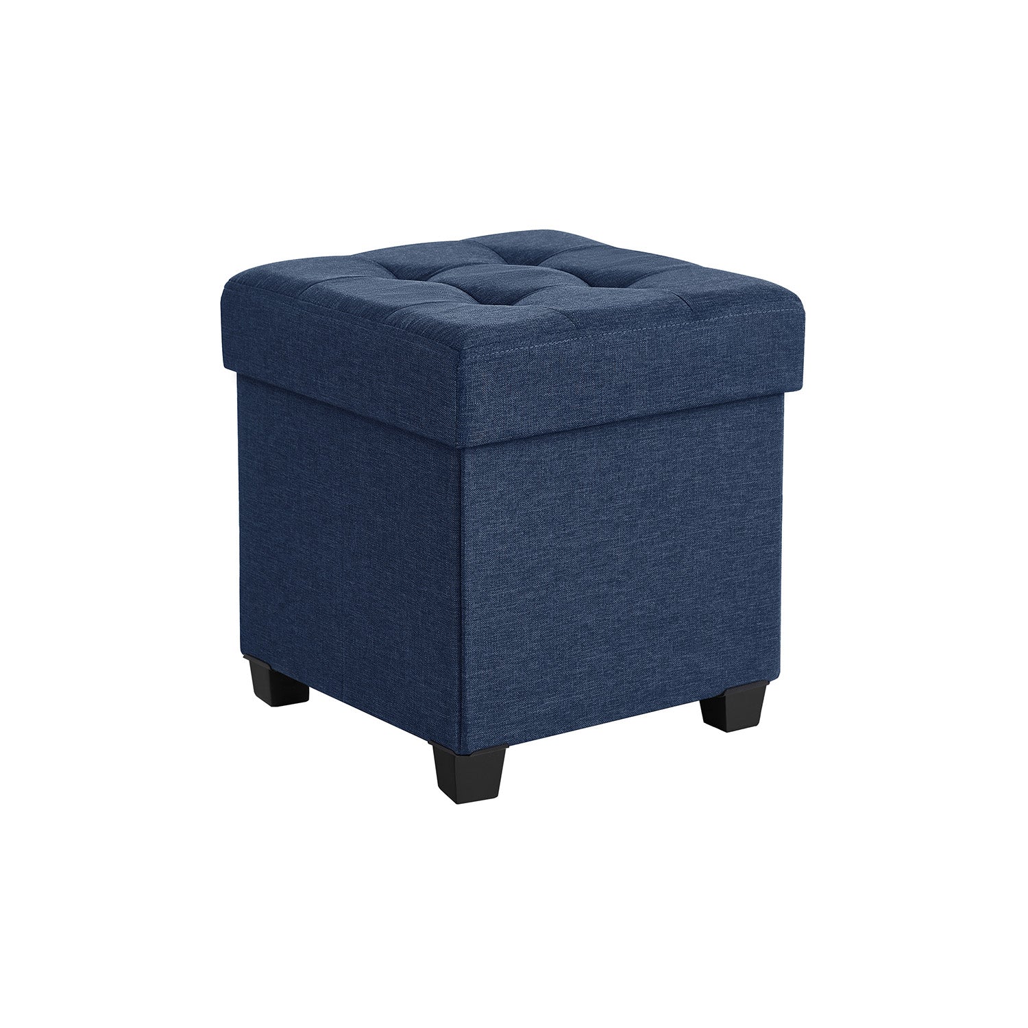 Small Storage Ottoman Footrest - With Legs - Folding Design