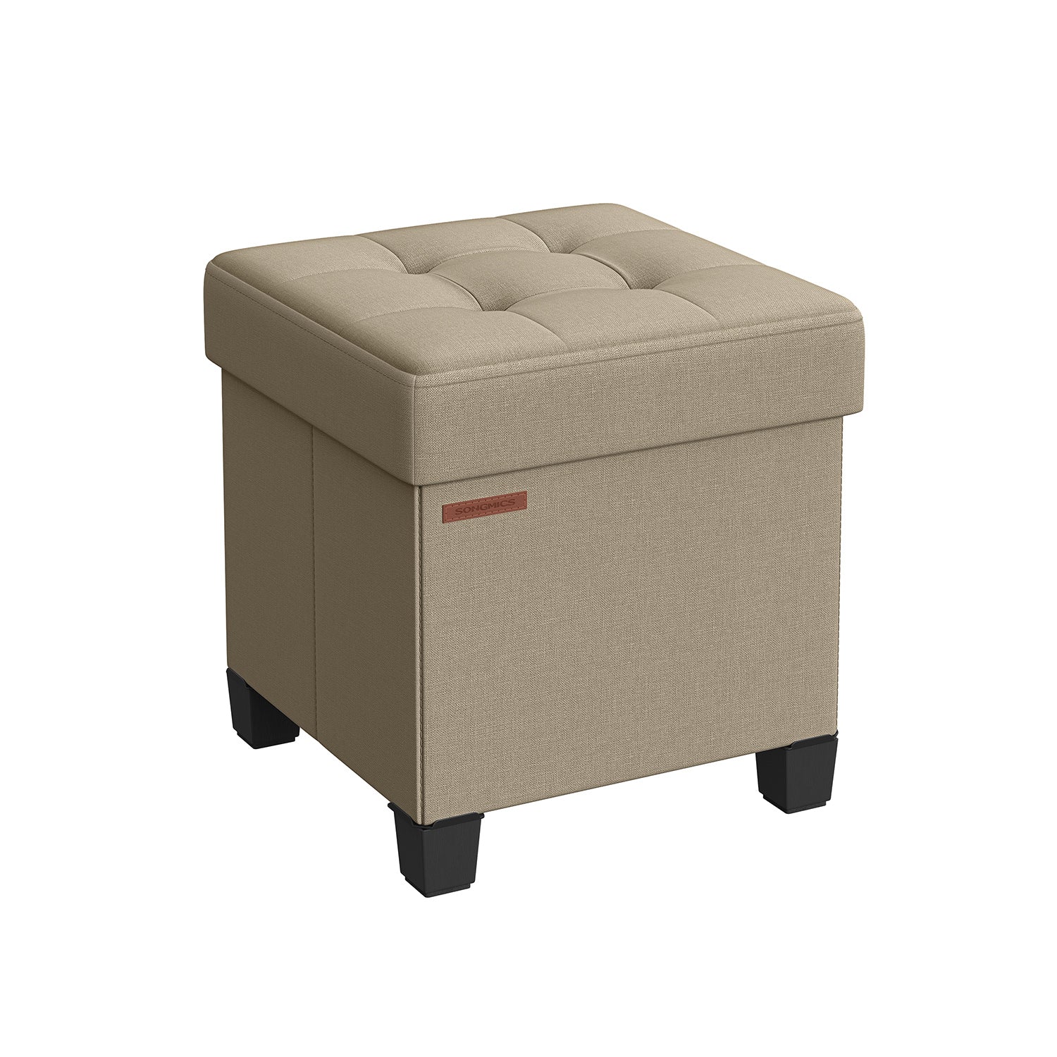 Small Storage Ottoman Footrest - With Legs - Folding Design