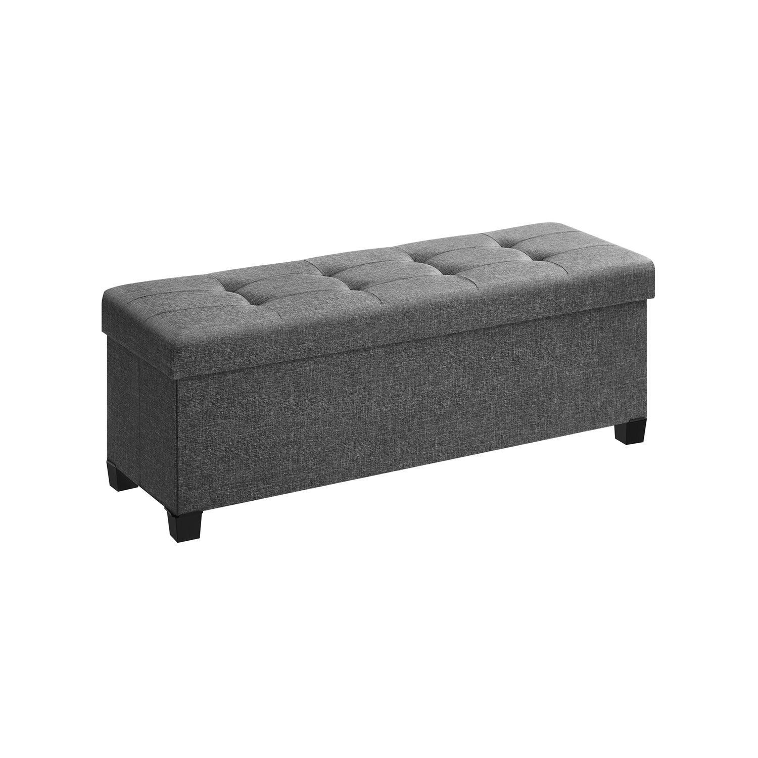 Storage Ottoman Bench - 43.3 Inch - Linen Look Seating