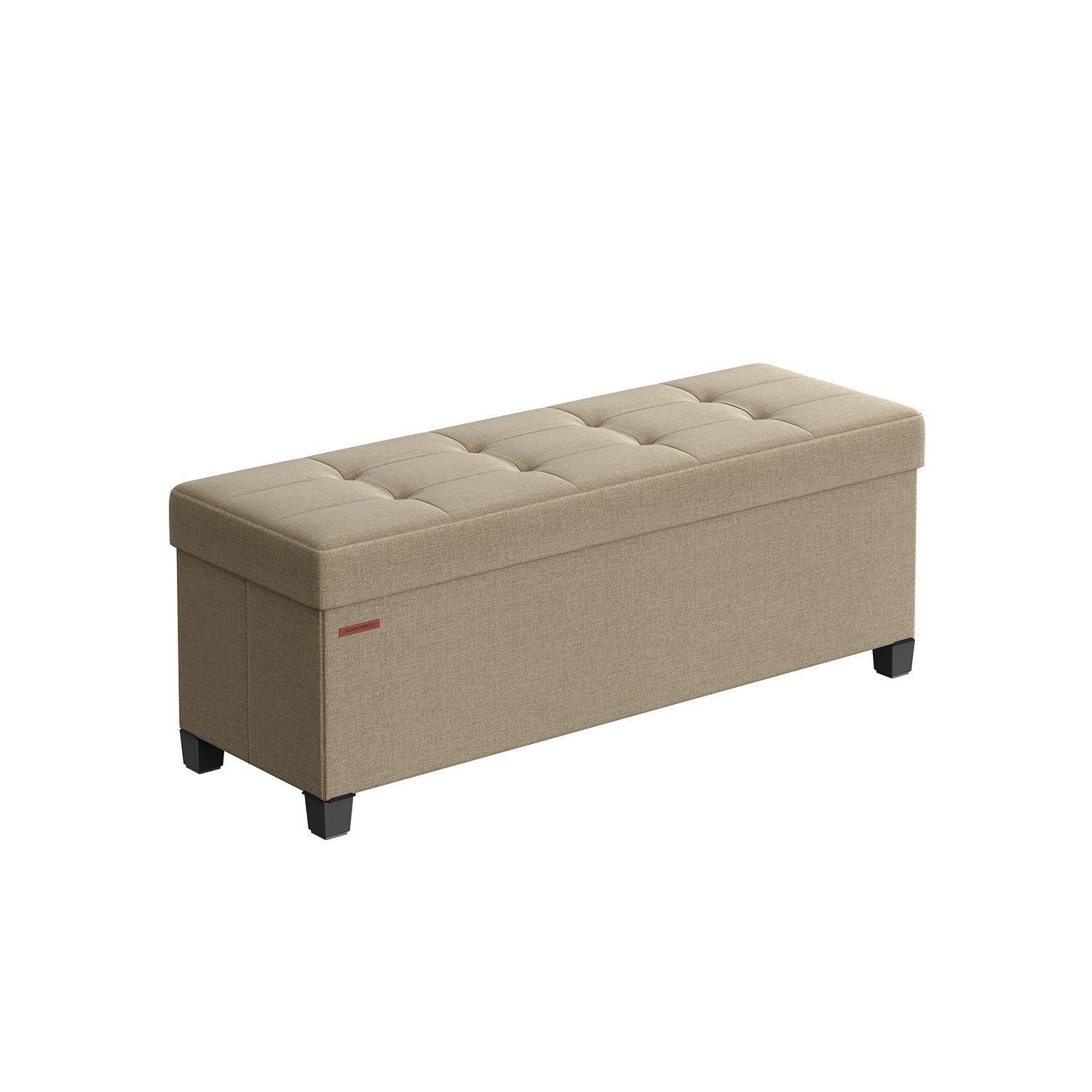 Storage Ottoman Bench - 43.3 Inch - Linen Look Seating