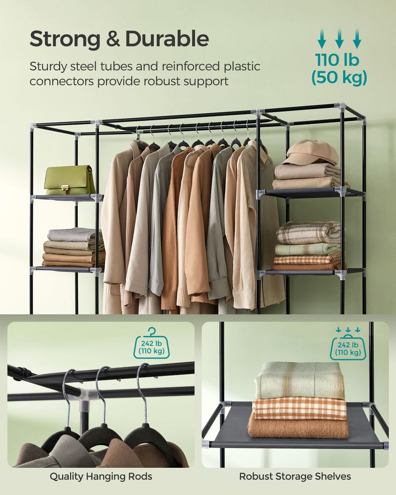 Closet Wardrobe Organizer - Non Woven Fabric Cover - Shelves