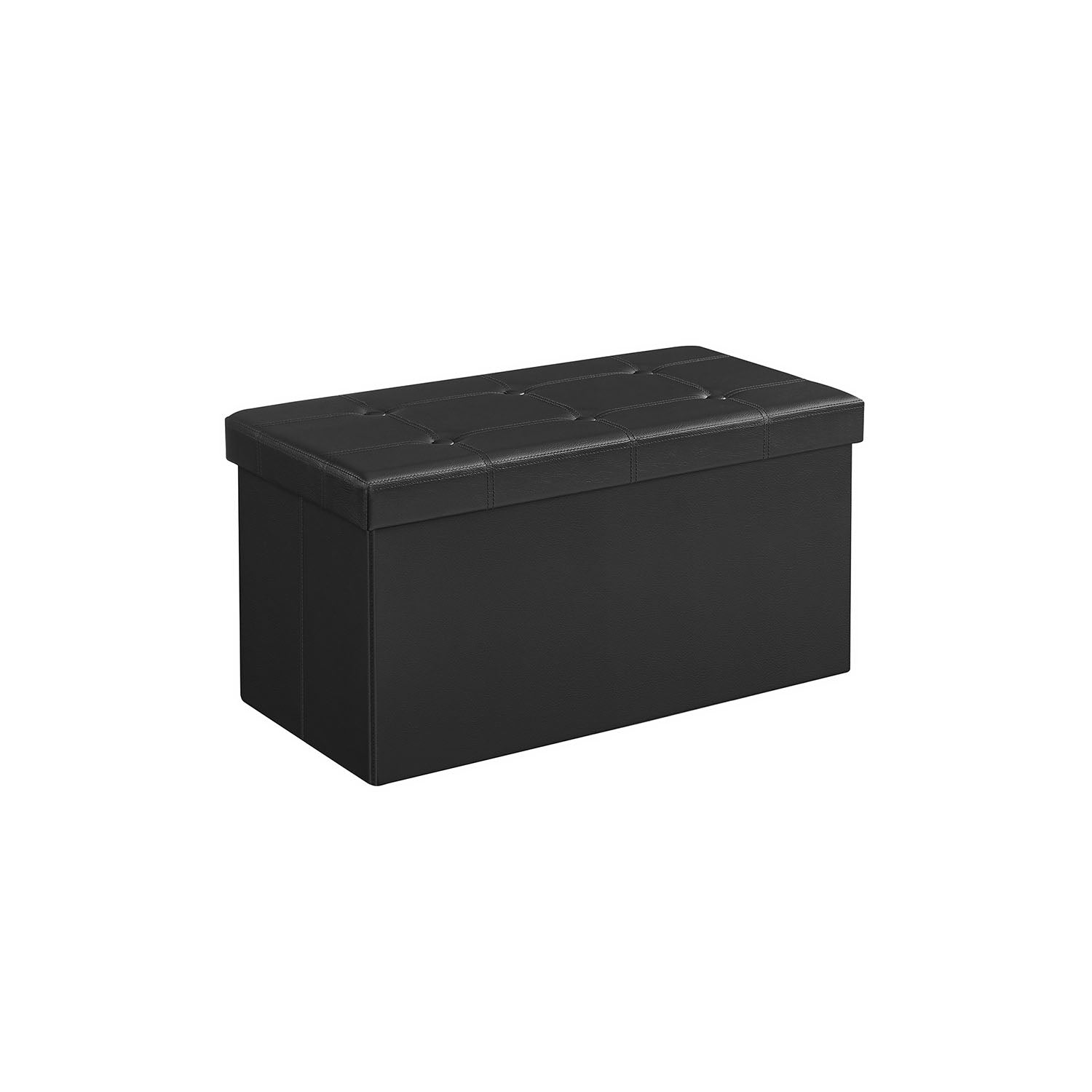 Storage Ottoman Bench - 30 & 43 Inch Folding - Padded Seating