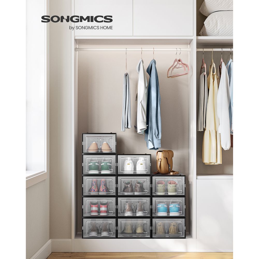 Shoe Storage Boxes - Pack Of 12–18 - Fits US Size 11–13