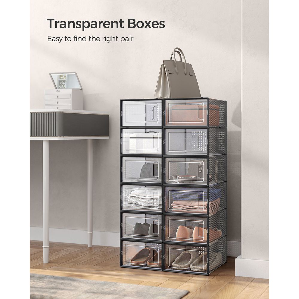 Shoe Storage Boxes - Pack Of 12–18 - Fits US Size 11–13