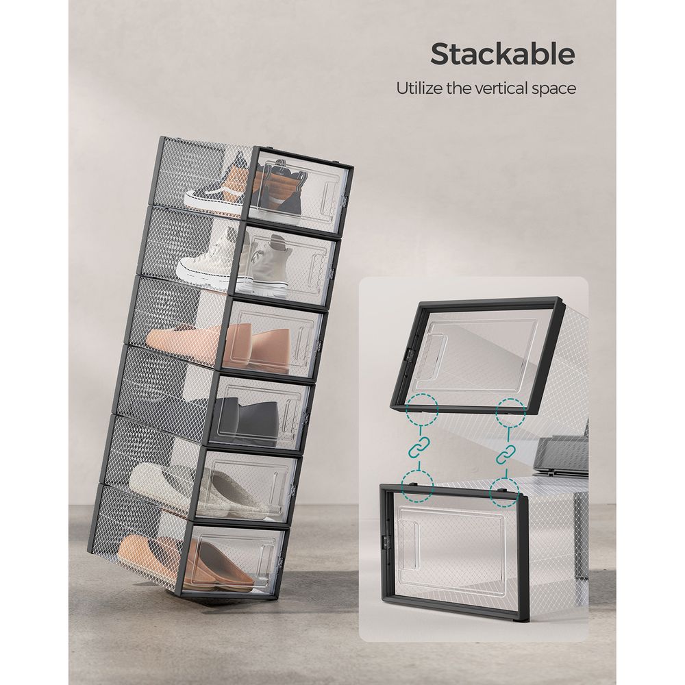 Shoe Storage Boxes - Pack Of 12–18 - Fits US Size 11–13