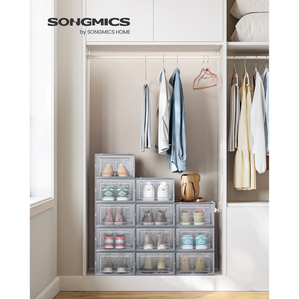 Shoe Storage Boxes - Pack Of 12–18 - Fits US Size 11–13