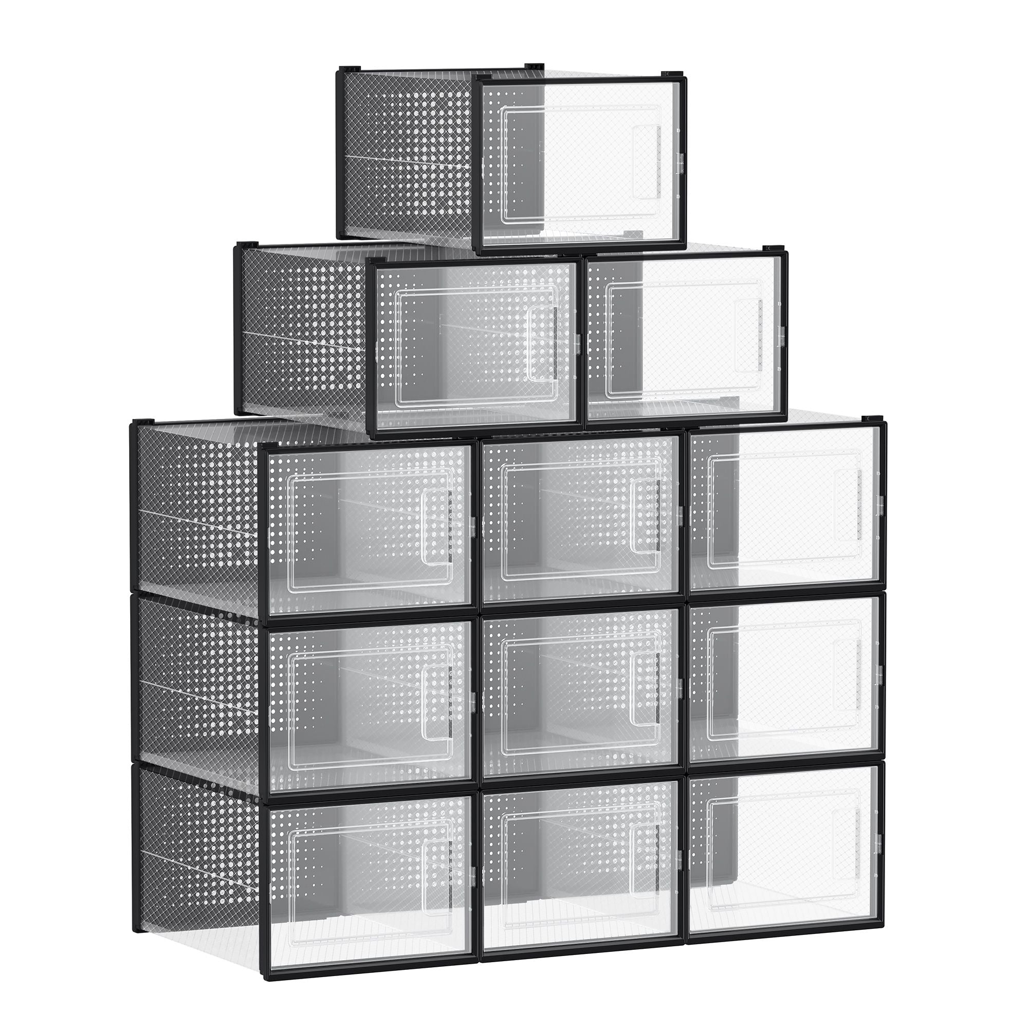 Shoe Storage Boxes - Pack Of 12–18 - Fits US Size 11–13