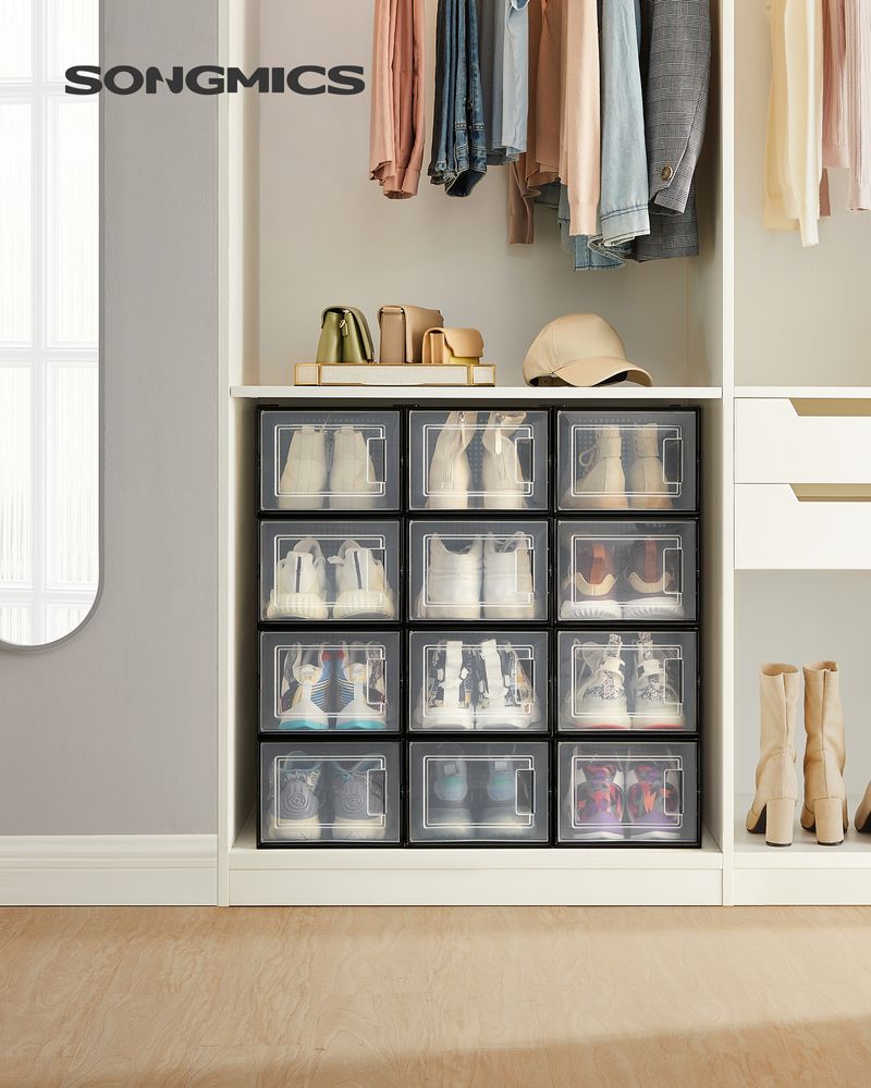 Shoe Storage Boxes - Pack Of 12–18 - Fits US Size 11–13