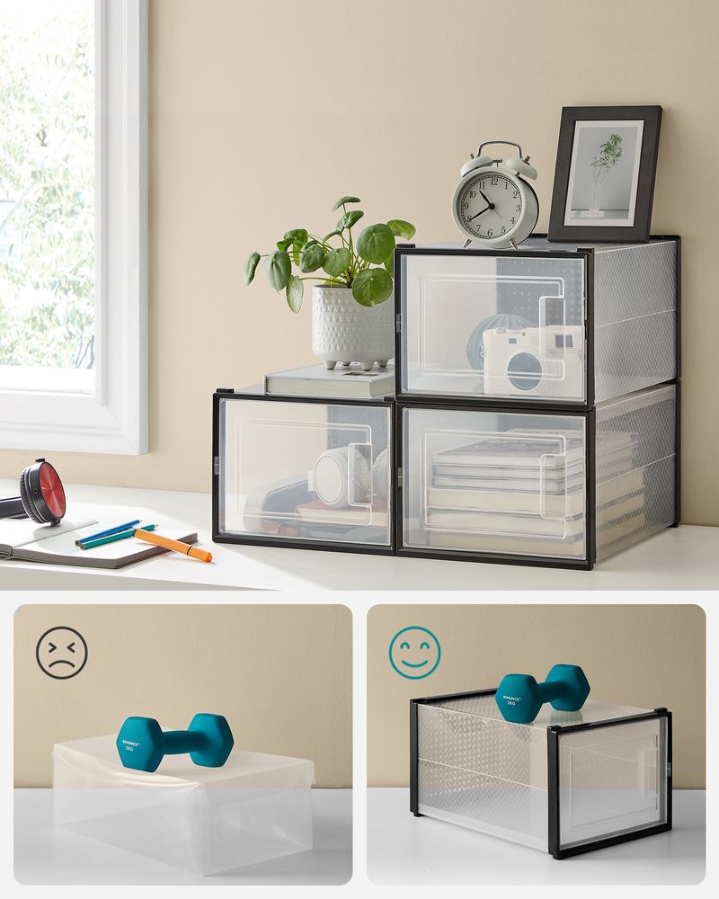 Shoe Storage Boxes - Pack Of 12–18 - Fits US Size 11–13