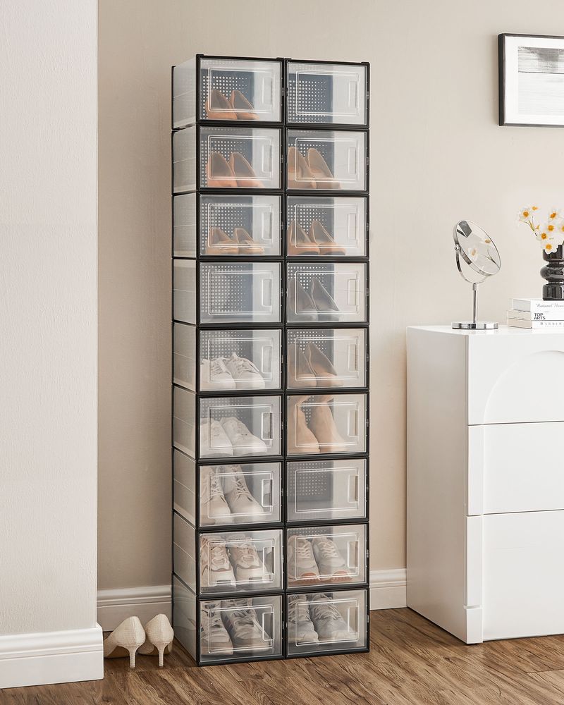 Shoe Storage Boxes - Pack Of 12–18 - Fits US Size 11–13