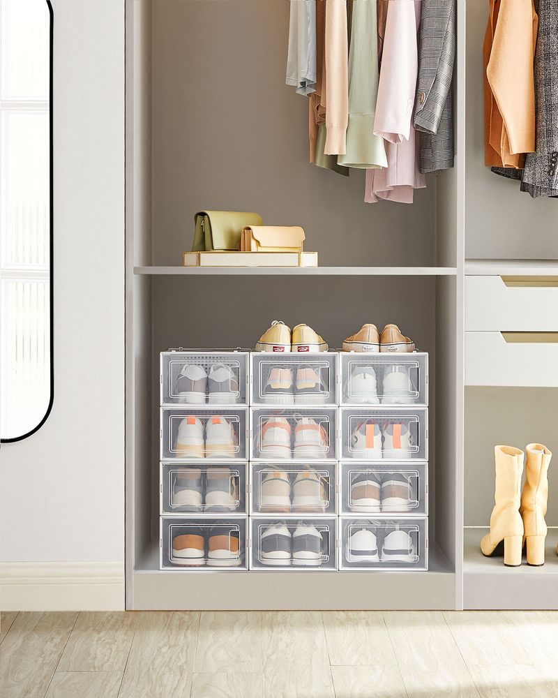 Shoe Storage Boxes - Pack Of 12–18 - Fits US Size 11–13