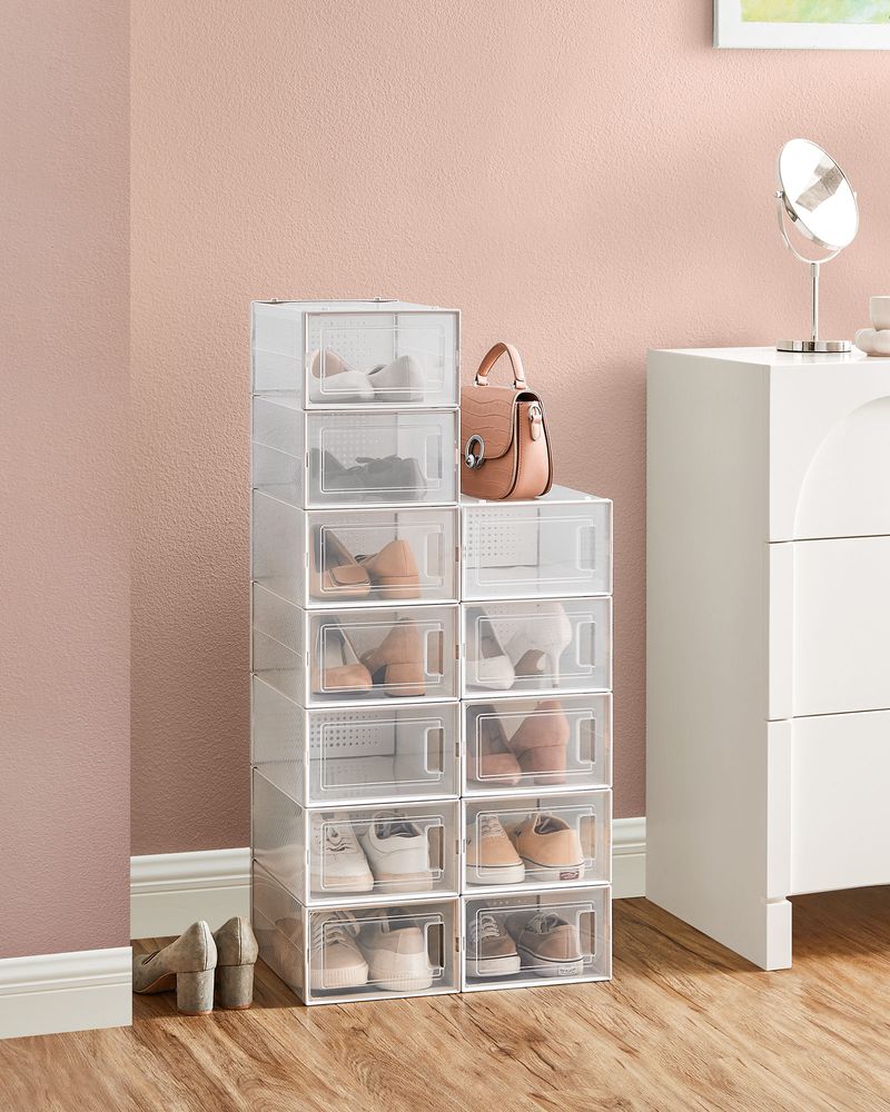 Shoe Storage Boxes - Pack Of 12–18 - Fits US Size 11–13