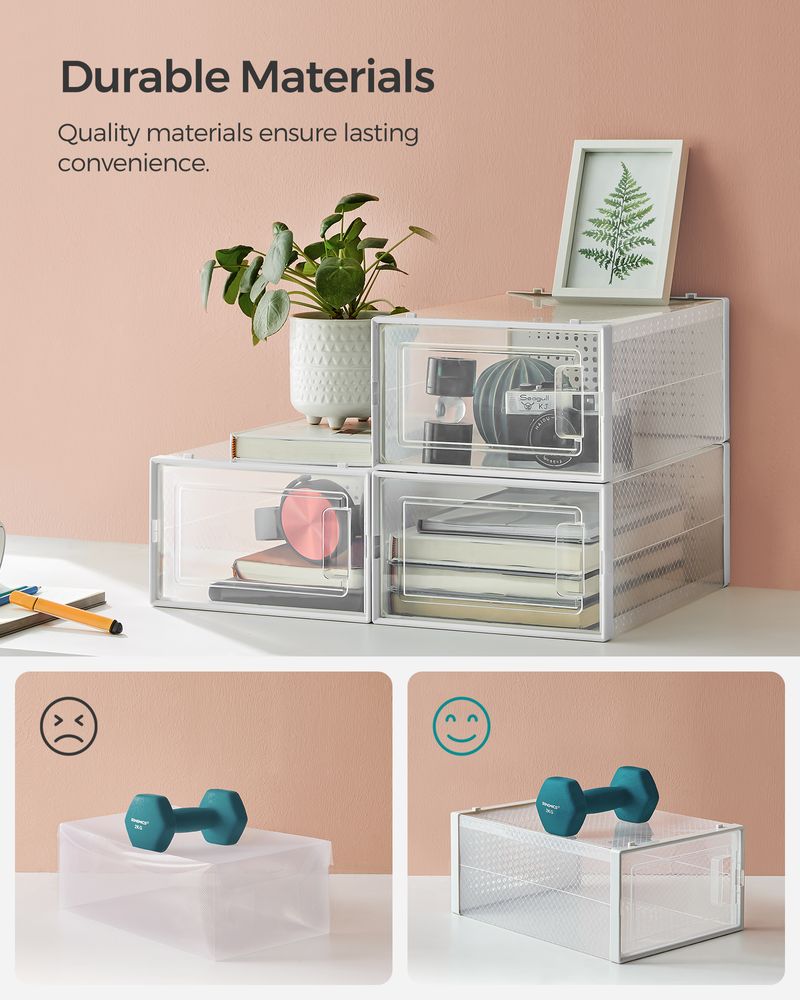 Shoe Storage Boxes - Pack Of 12–18 - Fits US Size 11–13