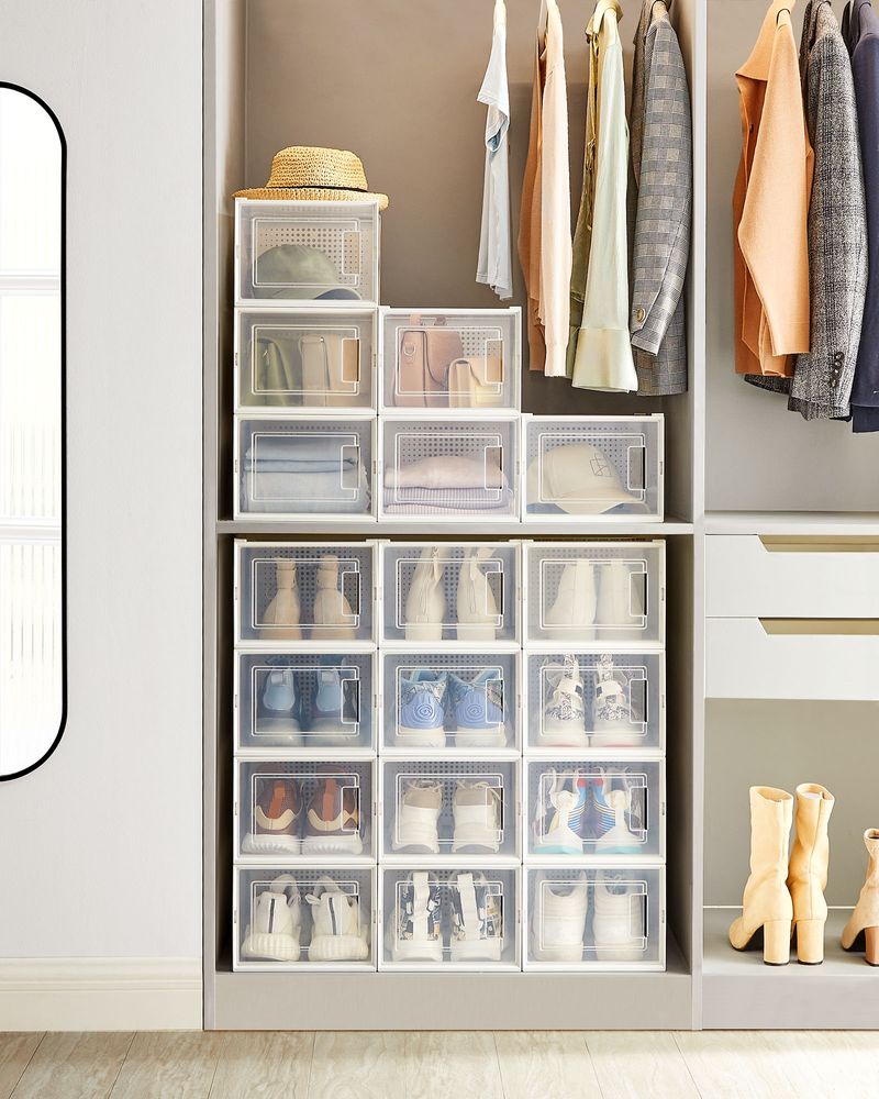Shoe Storage Boxes - Pack Of 12–18 - Fits US Size 11–13