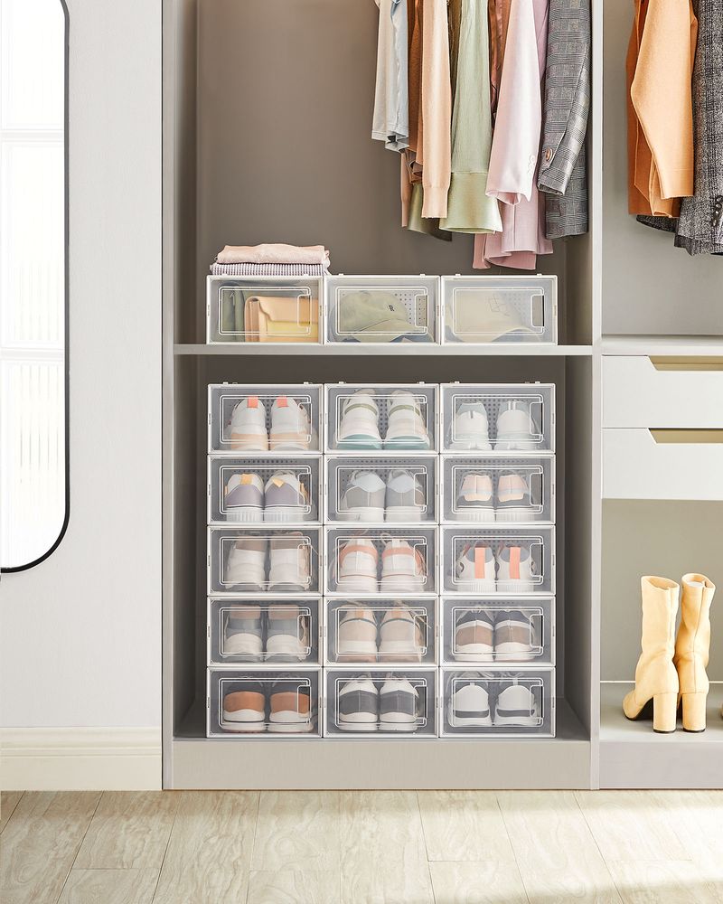 Shoe Storage Boxes - Pack Of 12–18 - Fits US Size 11–13