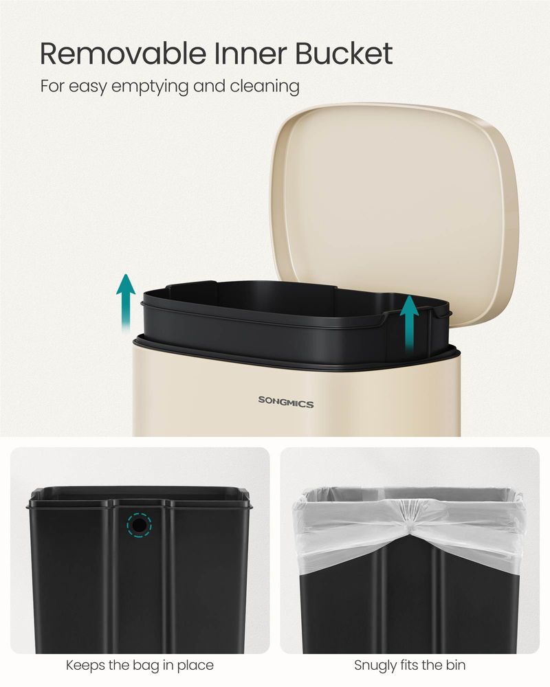 3 Gallon Step Trash Can – Soft Close Lid – Stainless Steel Kitchen Bin