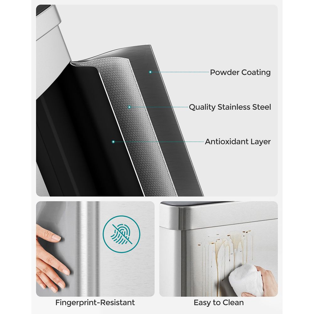 Trash Can - 16 Gallon Dual Compartment - Soft Close Lid