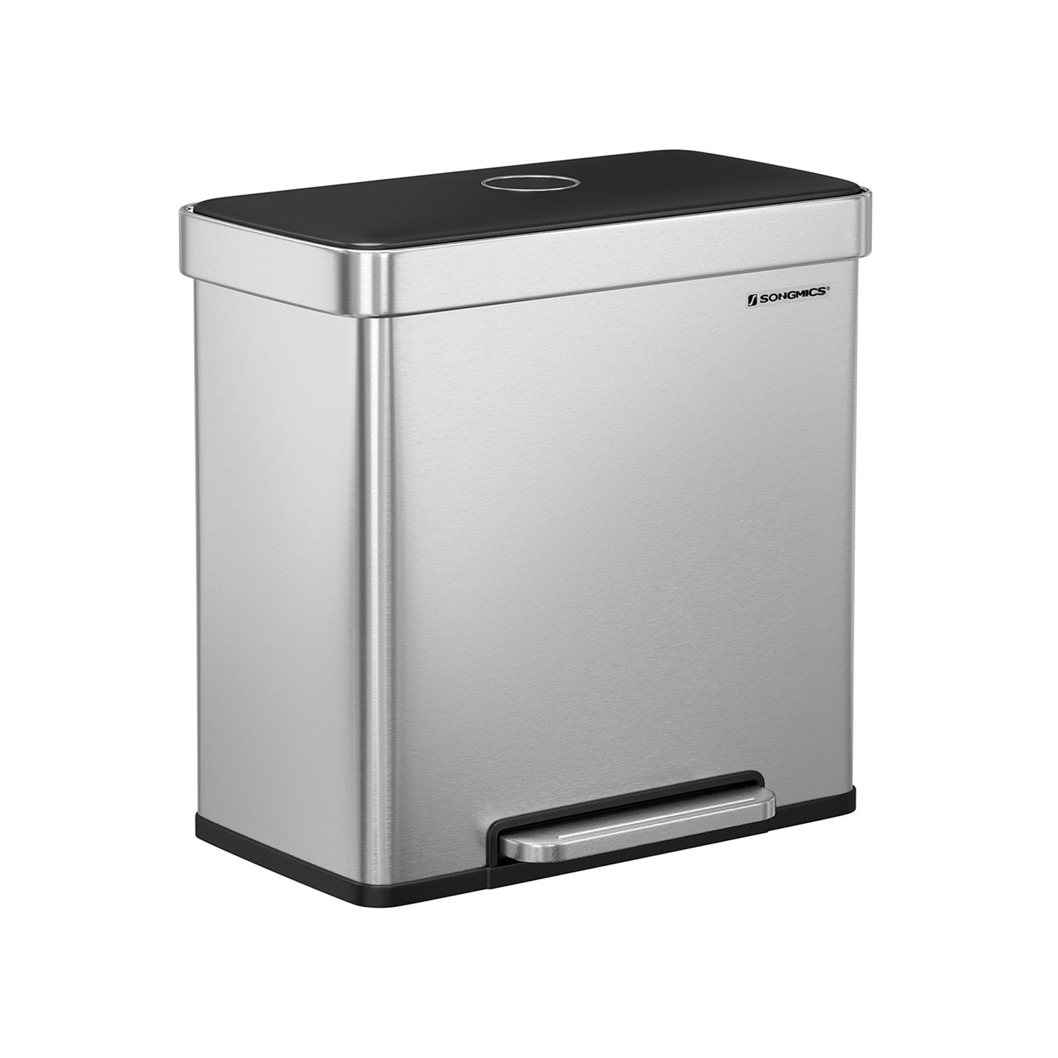 Trash Can - 16 Gallon Dual Compartment - Soft Close Lid
