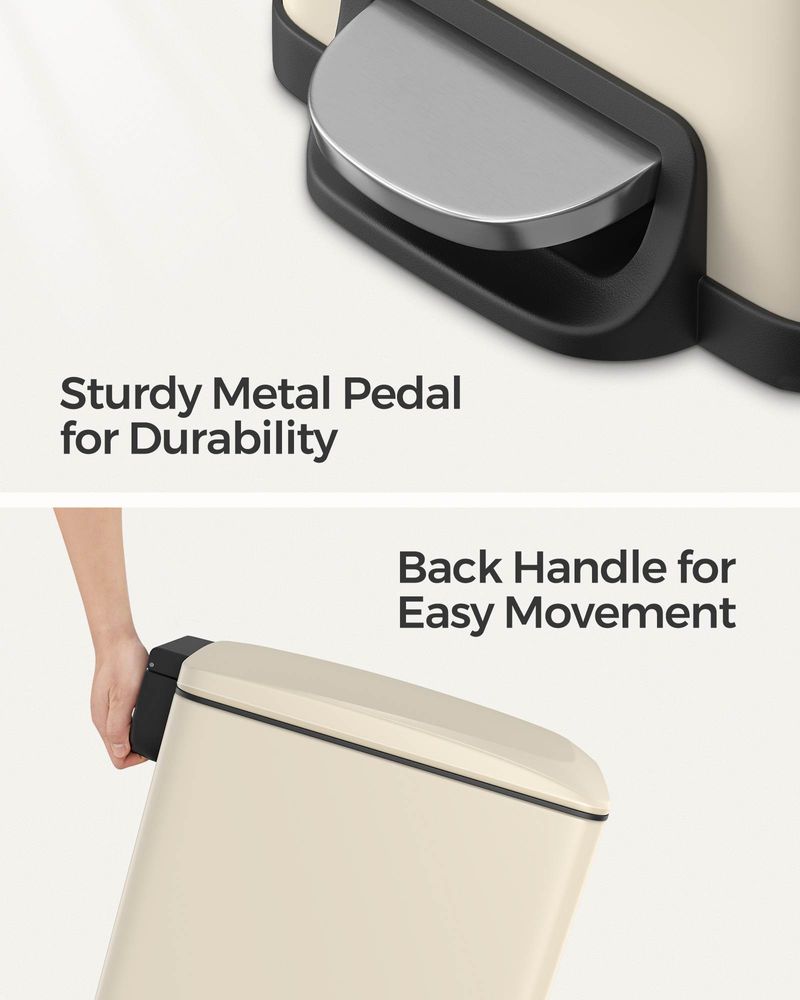 Garbage Can - 13 Gallon Slim - Soft Close Lid - Narrow Spaces