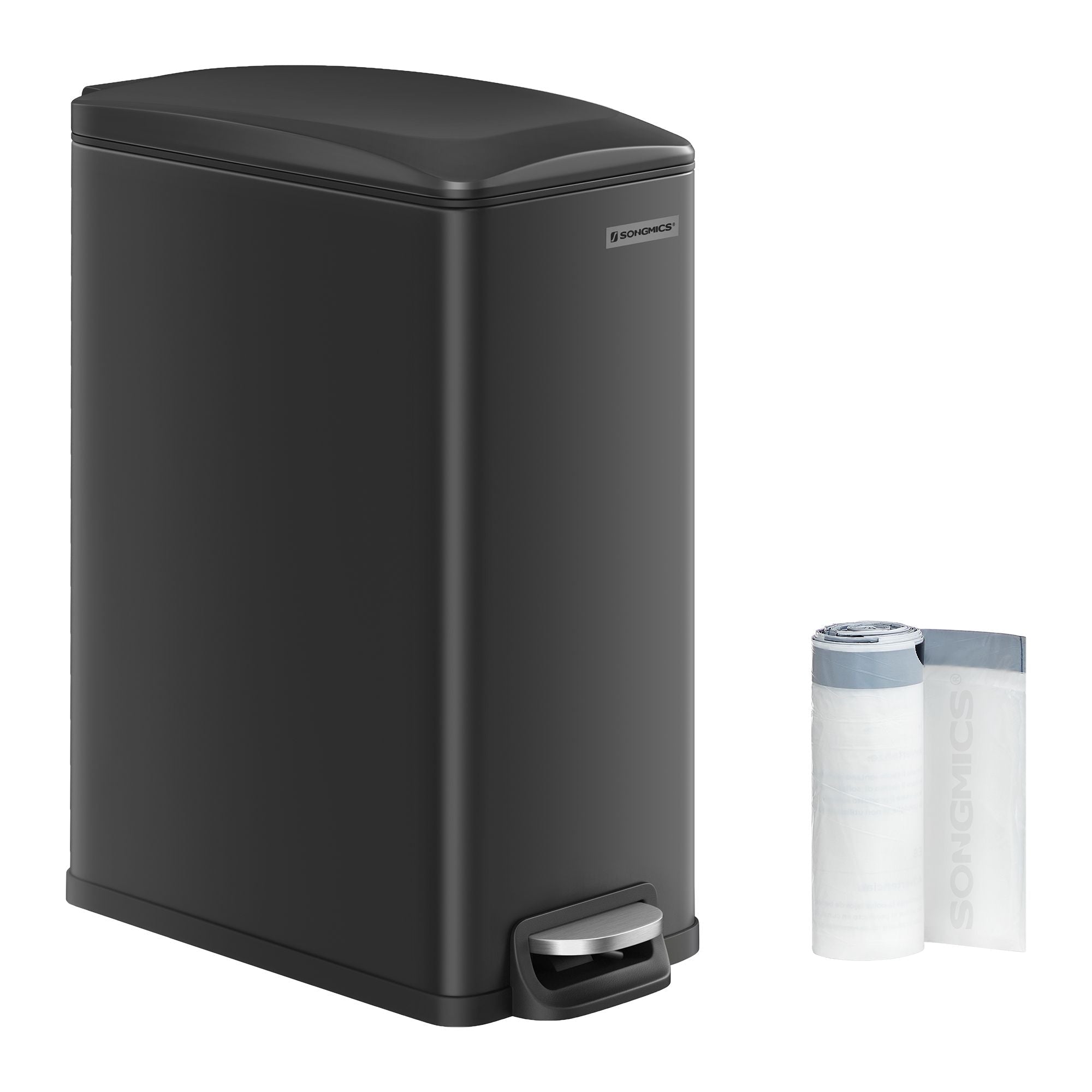 Garbage Can - 13 Gallon Slim - Soft Close Lid - Narrow Spaces