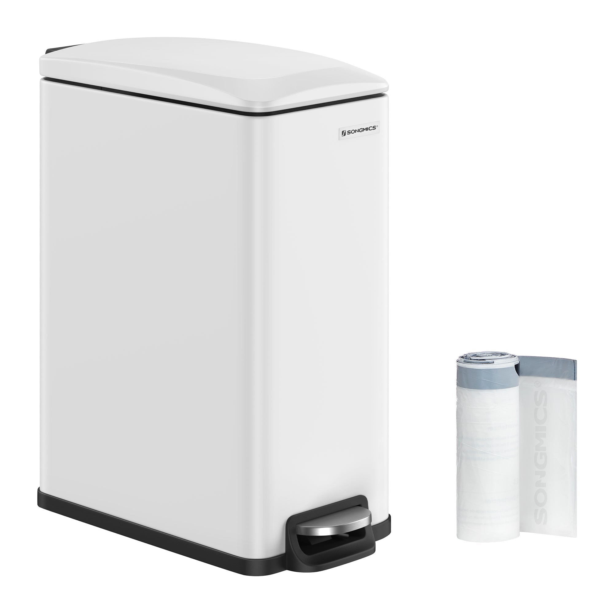 Garbage Can - 13 Gallon Slim - Soft Close Lid - Narrow Spaces