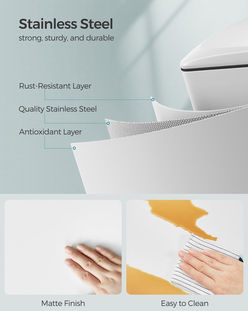 Garbage Can - 13 Gallon Slim - Soft Close Lid - Narrow Spaces