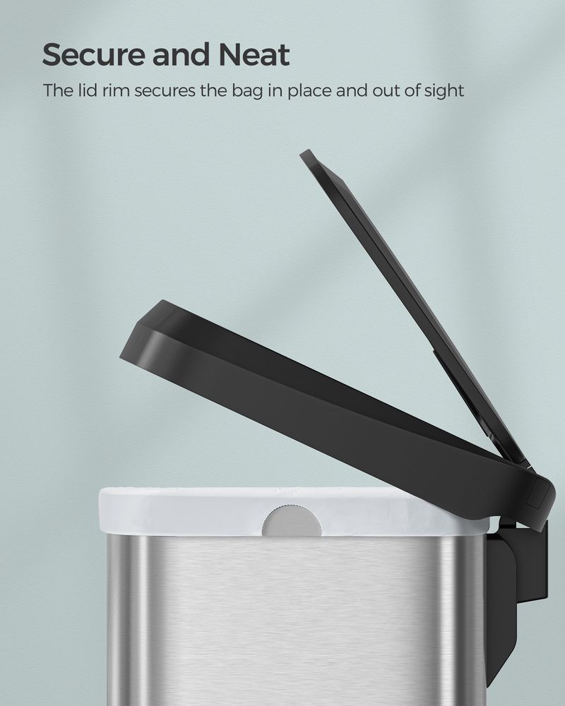 Trash Can - 13 & 18 Gallons Stainless Steel - Pedal Lid