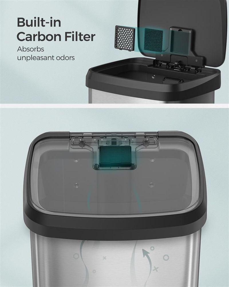 Trash Can - 13 & 18 Gallons Stainless Steel - Pedal Lid