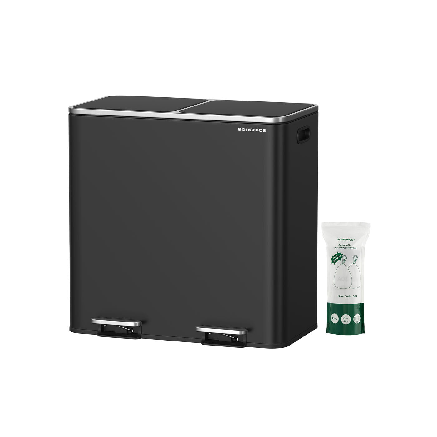 Trash Can - Dual 10.6 Gallon - Soft Close Pedal Kitchen