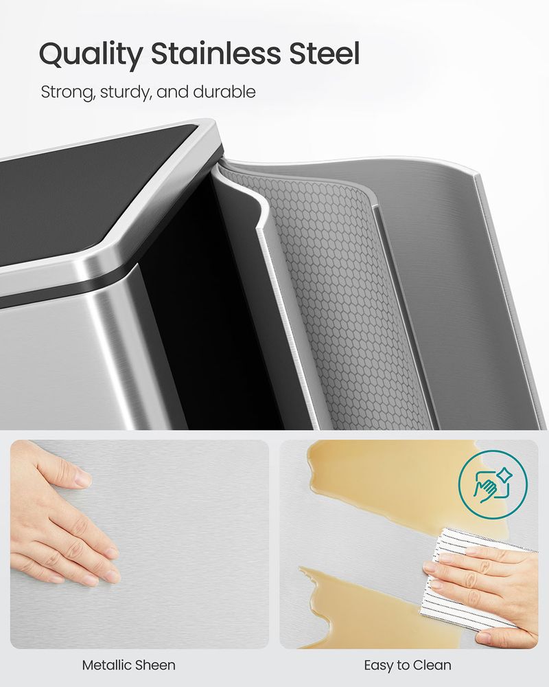 Trash Can - Dual 10.6 Gallon - Soft Close Pedal Kitchen