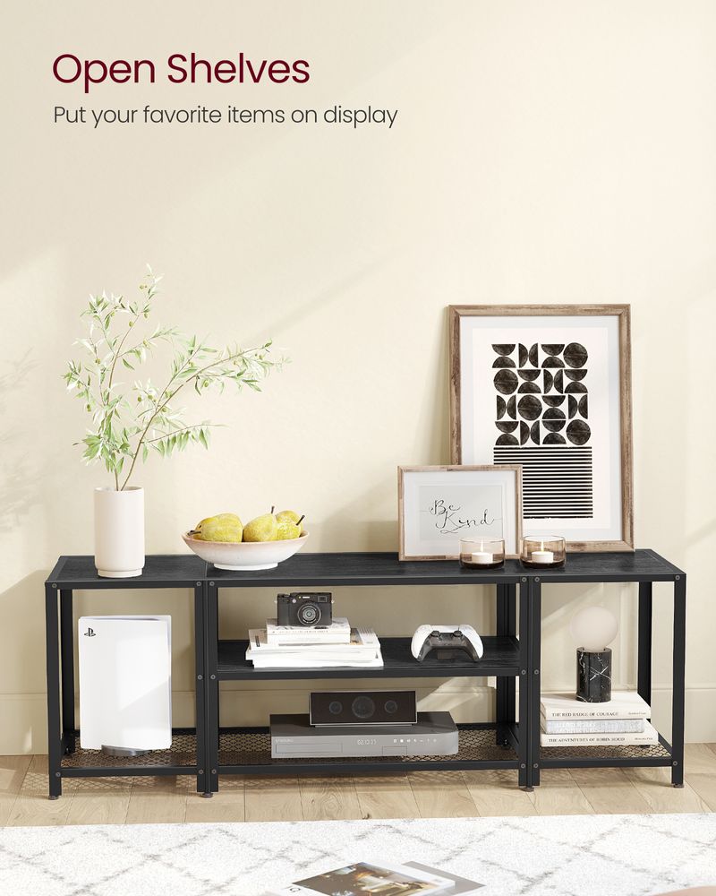 TV Stand for 65 Inch TV Modern Entertainment Center With Storage Shelves