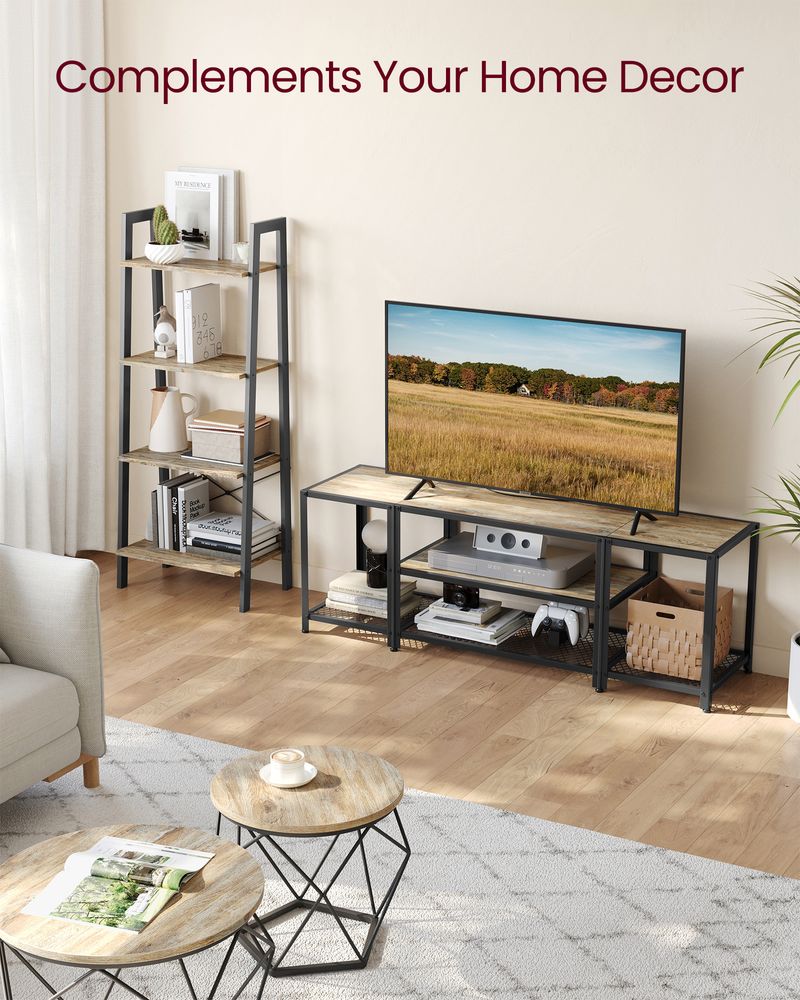 TV Stand for 65 Inch TV Modern Entertainment Center With Storage Shelves