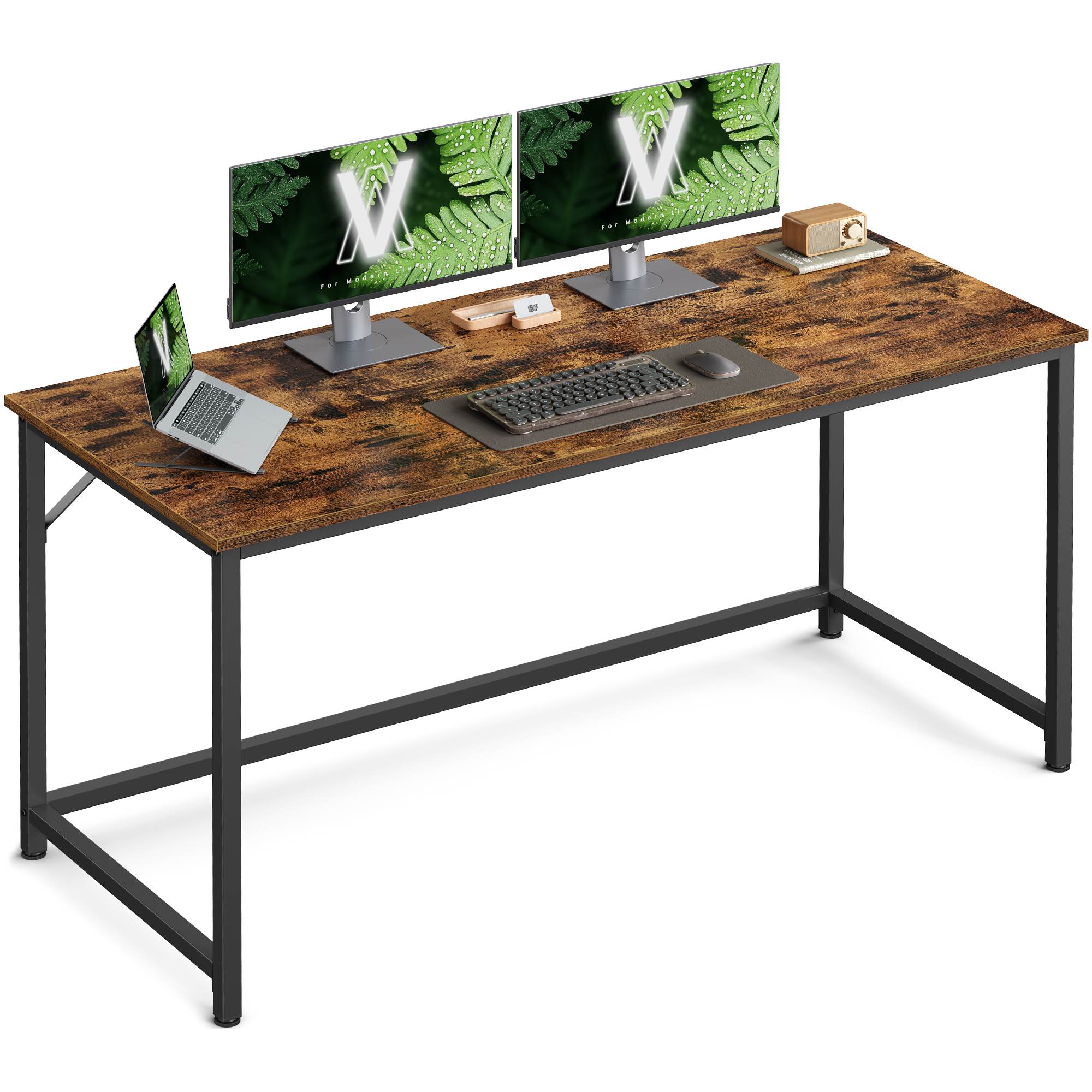Writing Desk – 55 Inch – Industrial Brown Office Desk